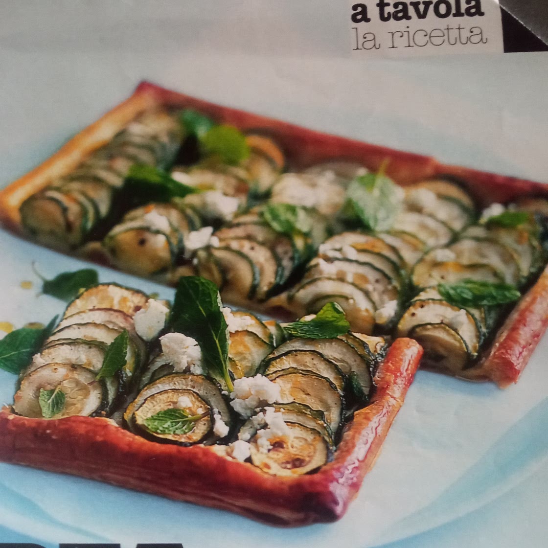 Torta di zucchine, menta e feta