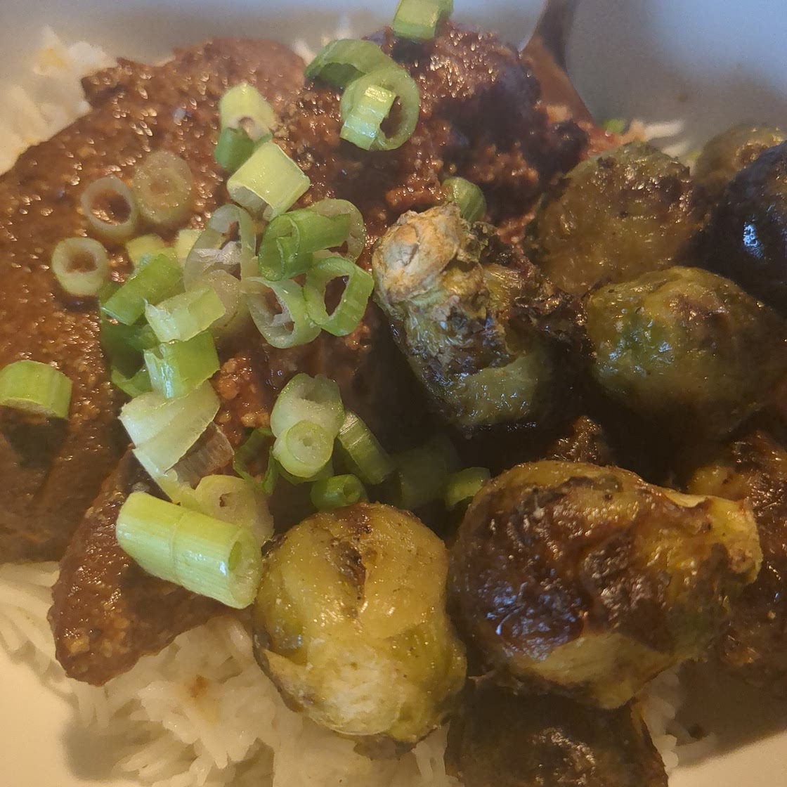 Air-fryer frozen Brussels sprouts