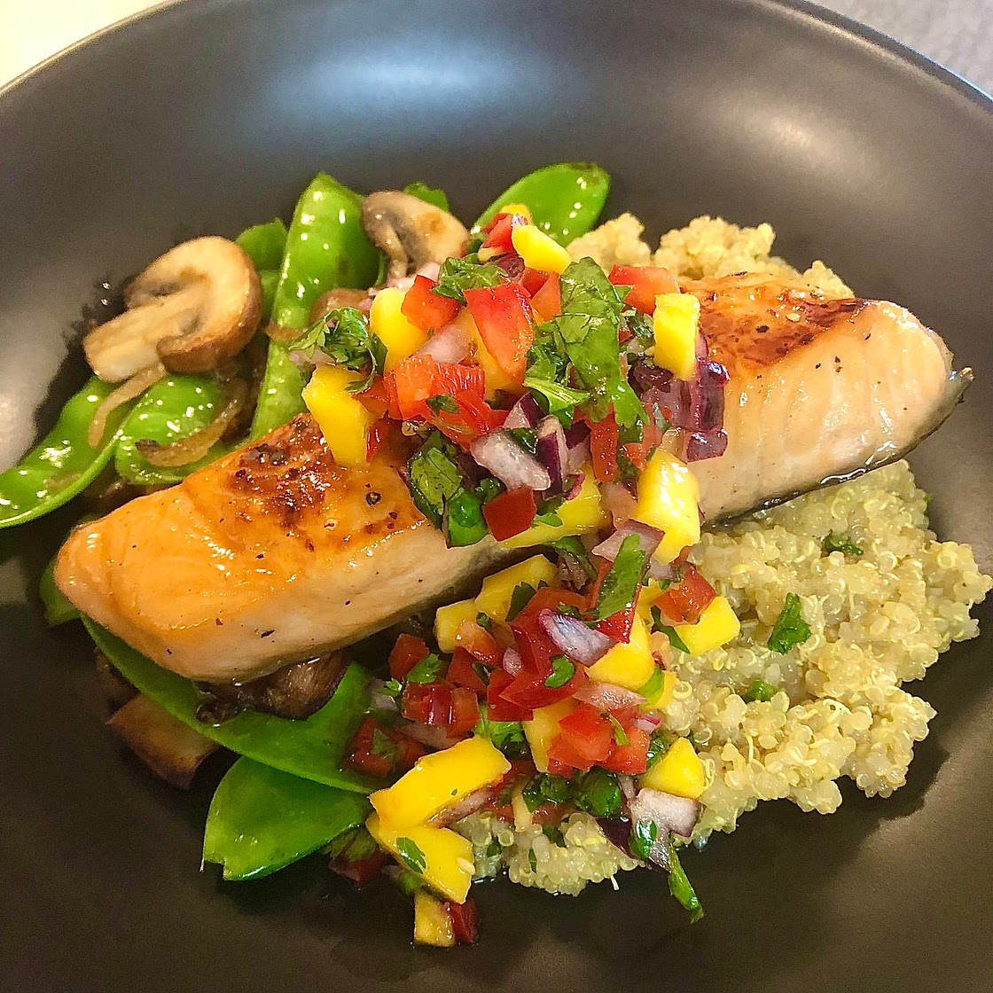 Honey Lime Salmon with Mango Salsa