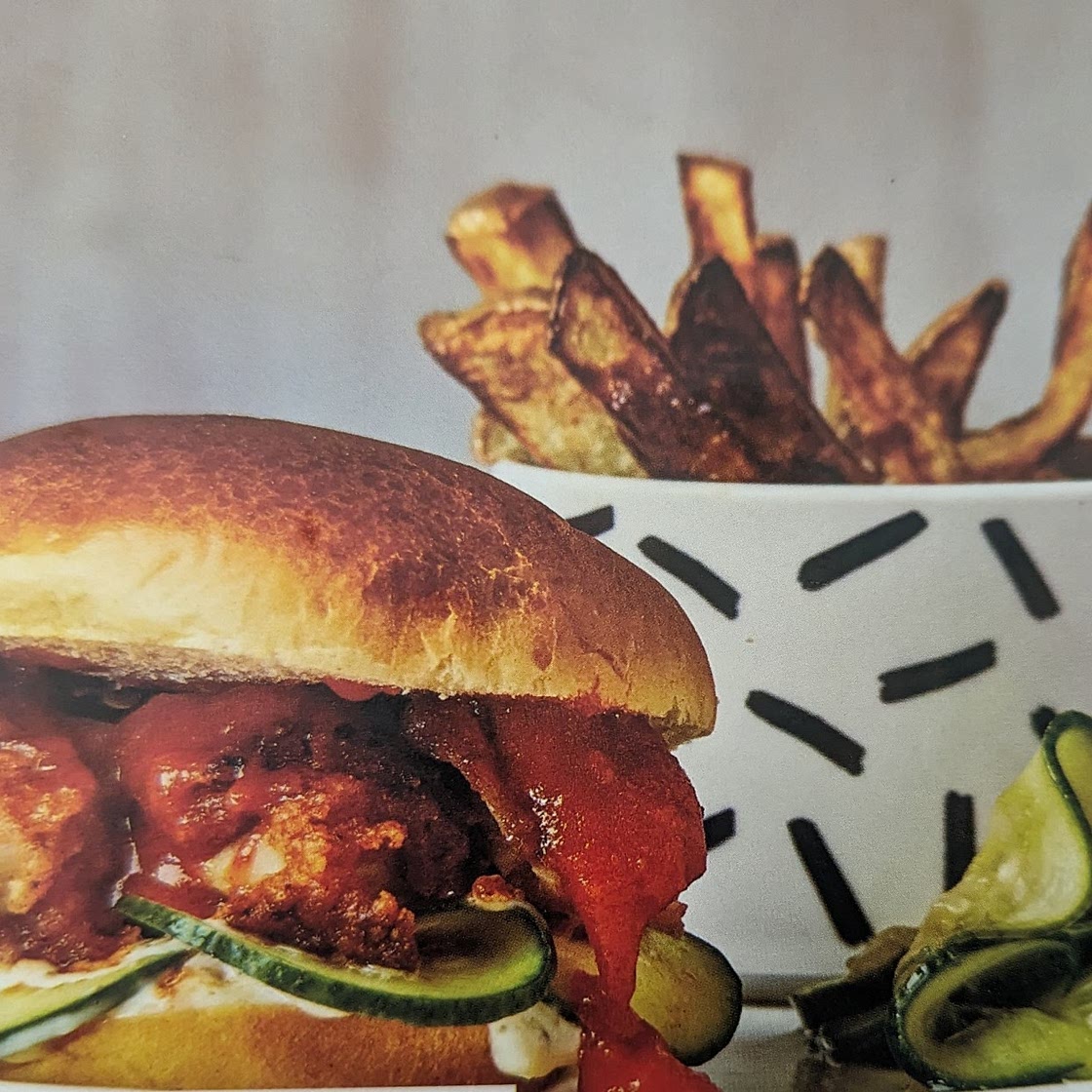Buffalo Fried Chicken Burger with Pickles & Ranch