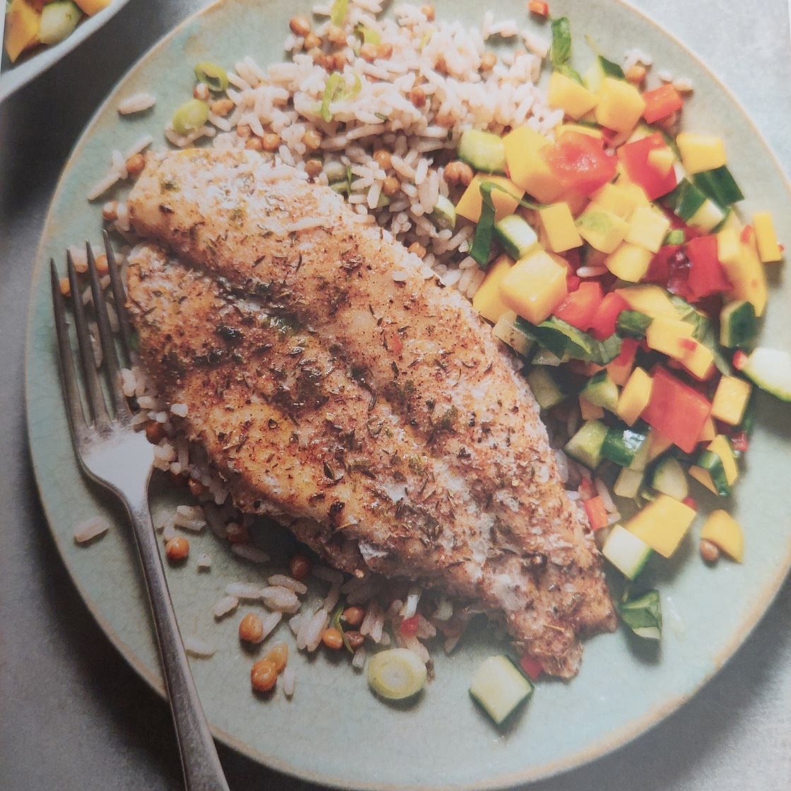 Spiced fish and Salsa