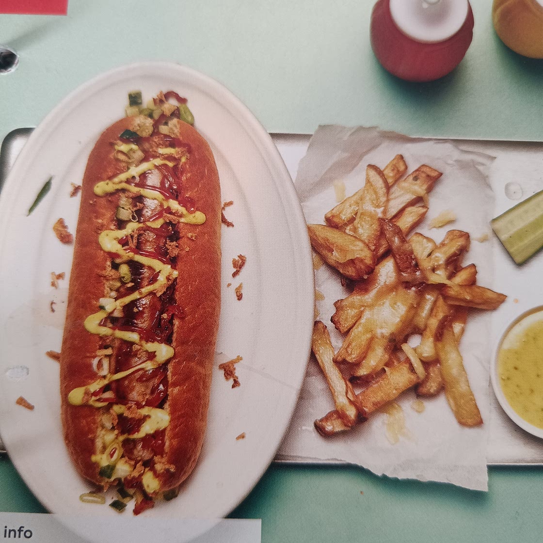 Classic Hot Dog With Sweet Onions & Cheesy Fries