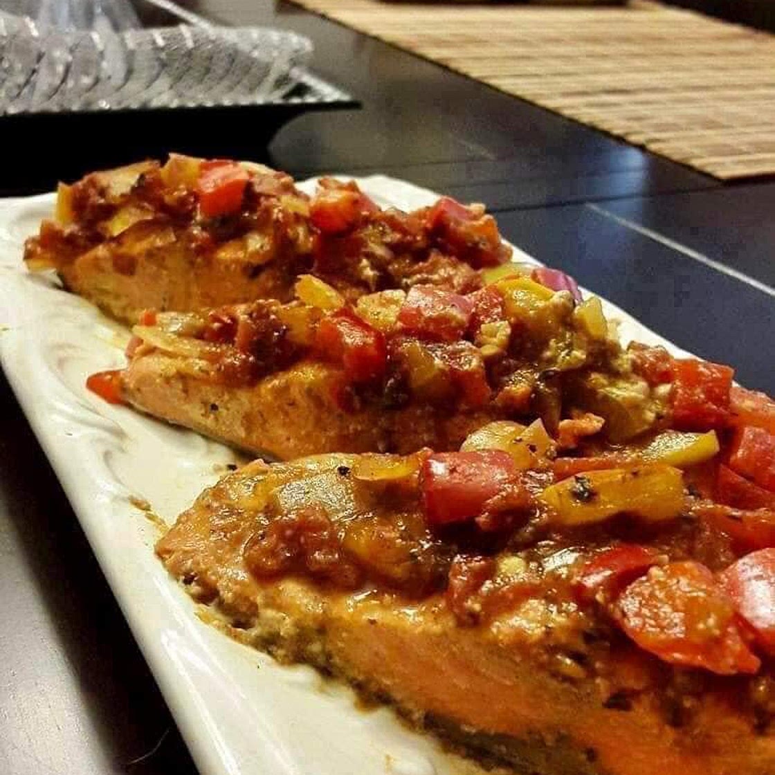 Rainbow Pepper Salmon