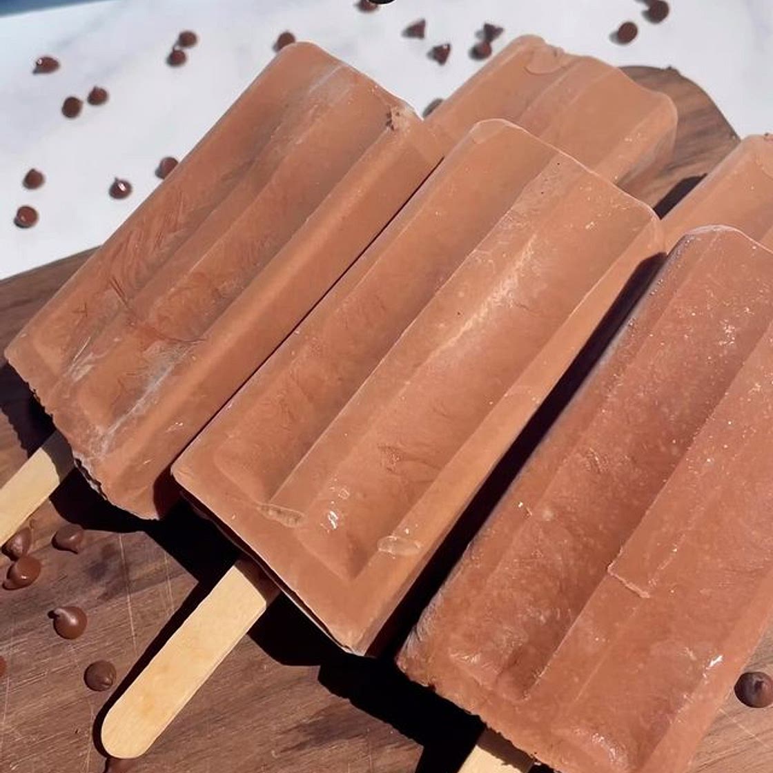 Healthier homemade fudgesicles by