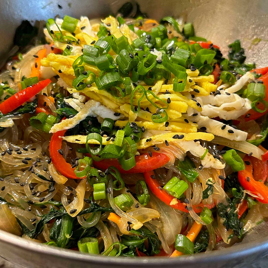 glass noodles (japchae)