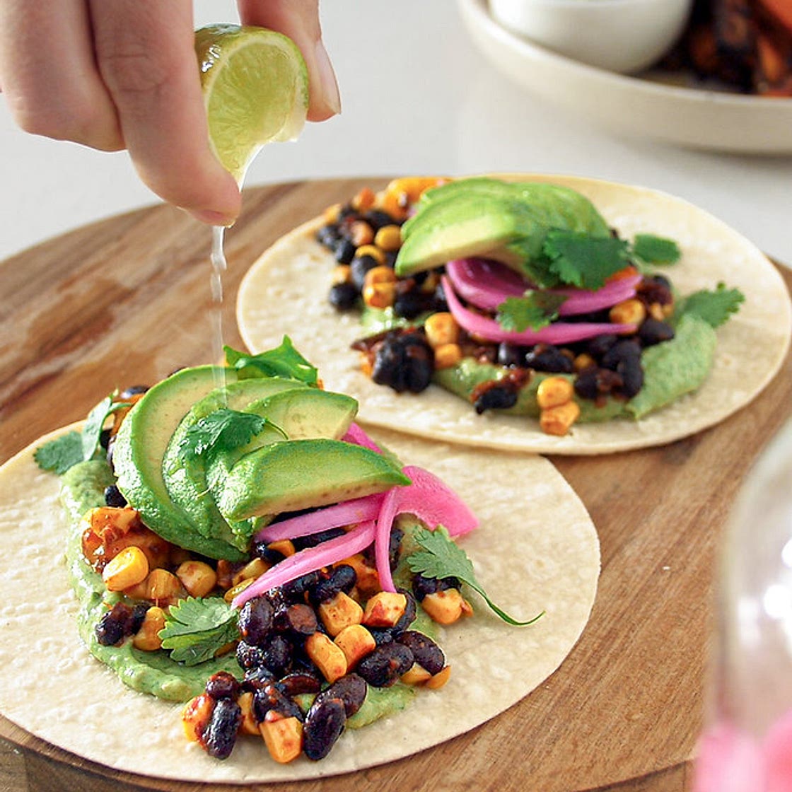 AVOCADO CREAM & BLACK BEAN TACOS