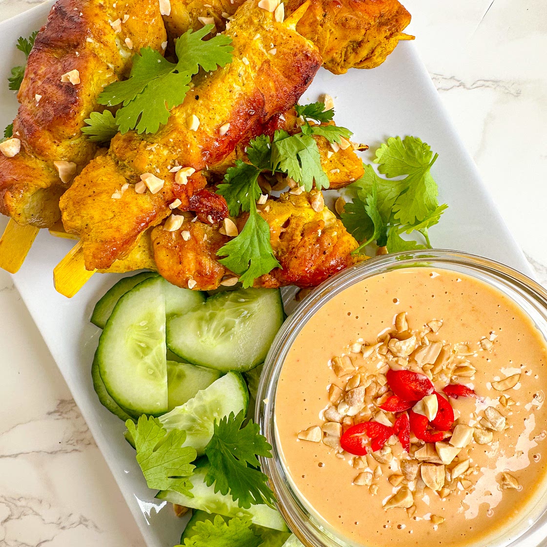 Chicken Satay with Peanut Sauce