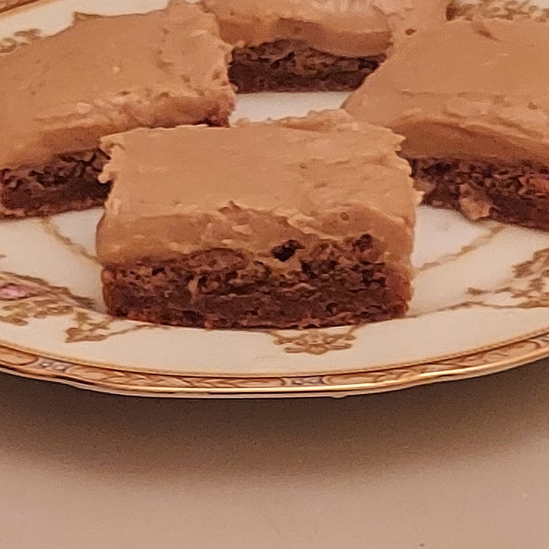 Butterscotch Brownies with Caramel Icing