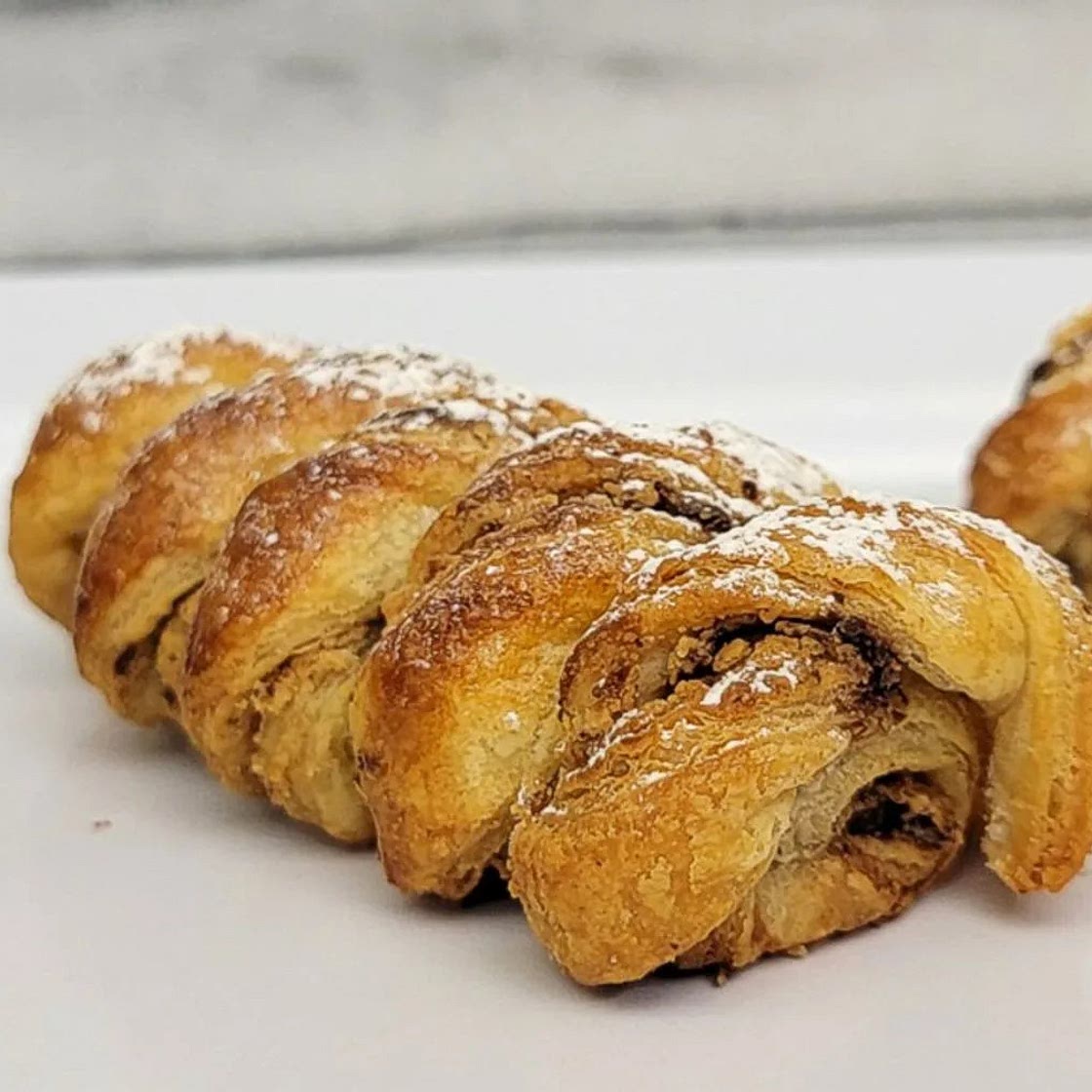 Chocolate and Peanut Butter Twists with Puff Pastry
