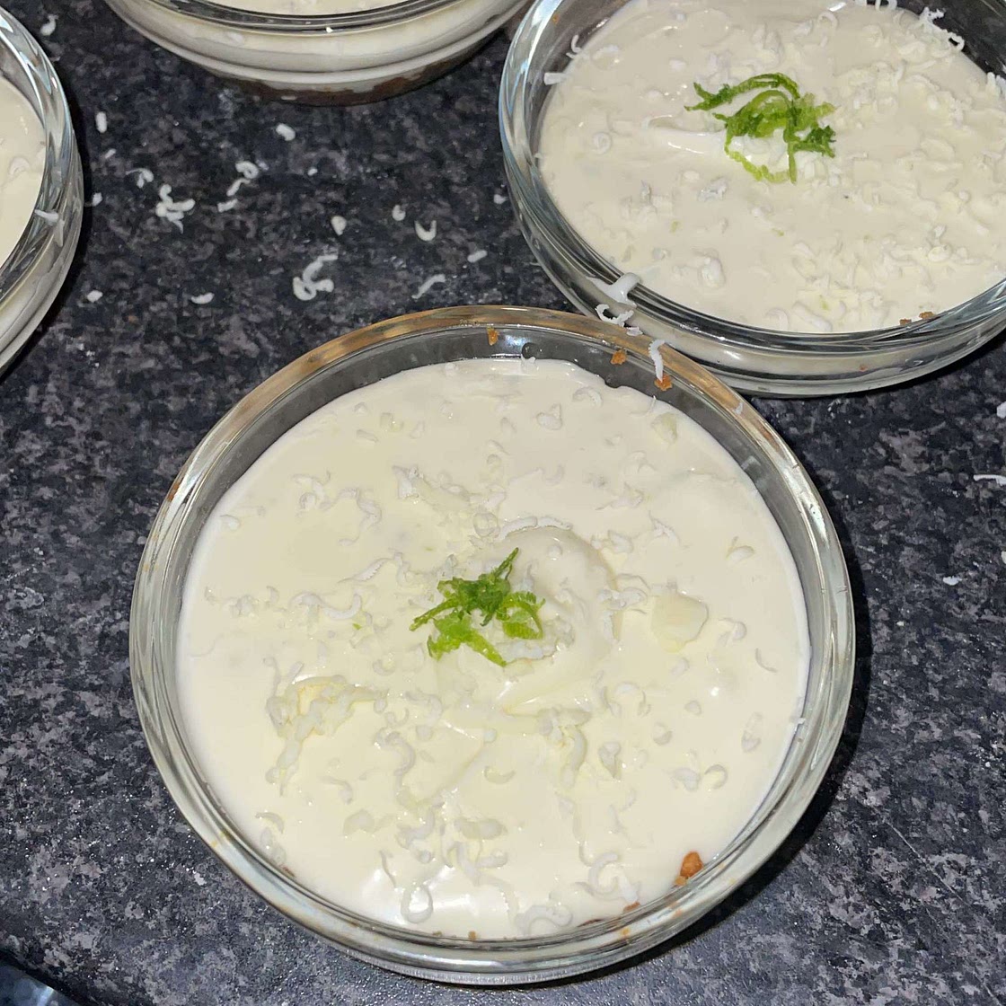 White chocolate lime cheesecake