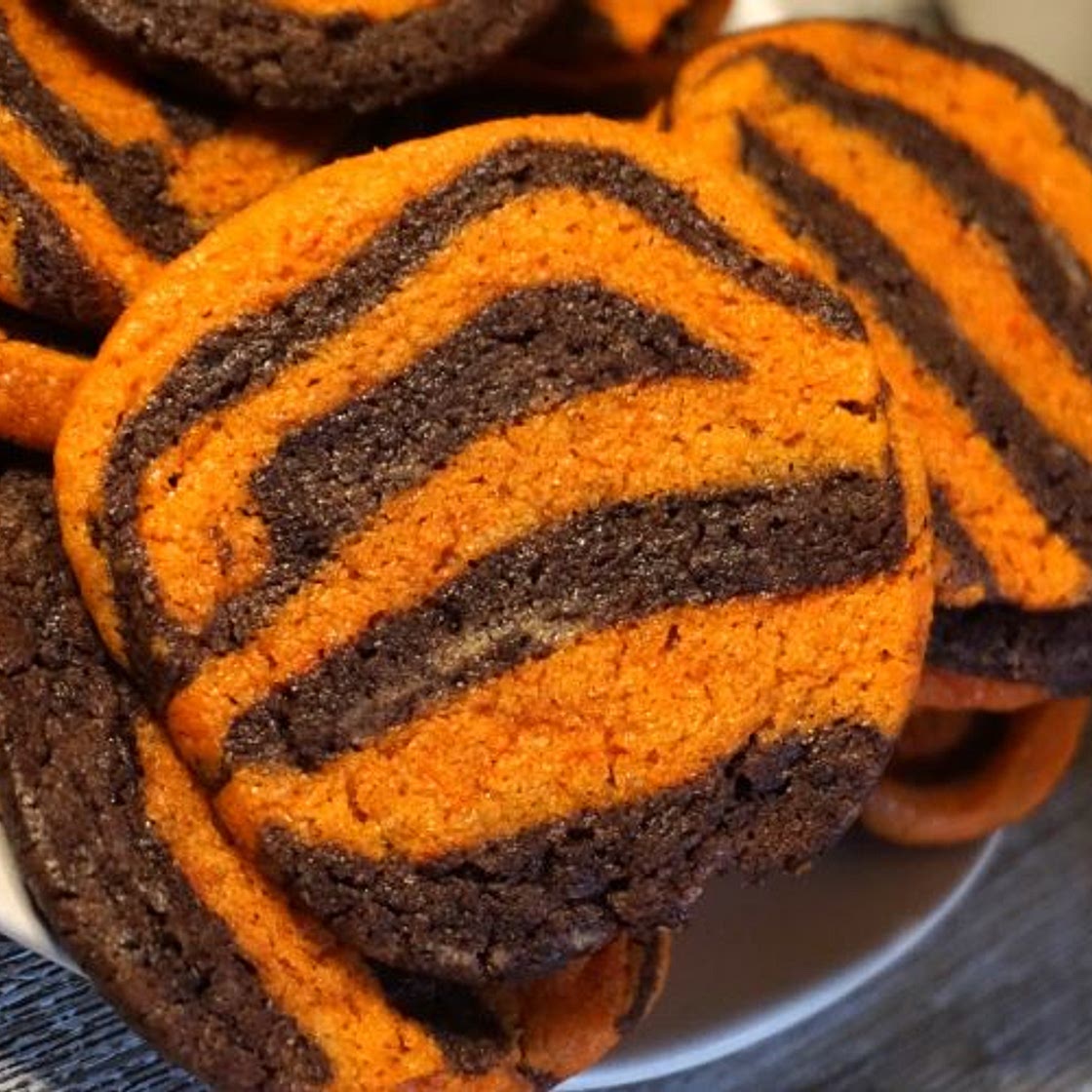 Chocolate Orange Tiger Cookies