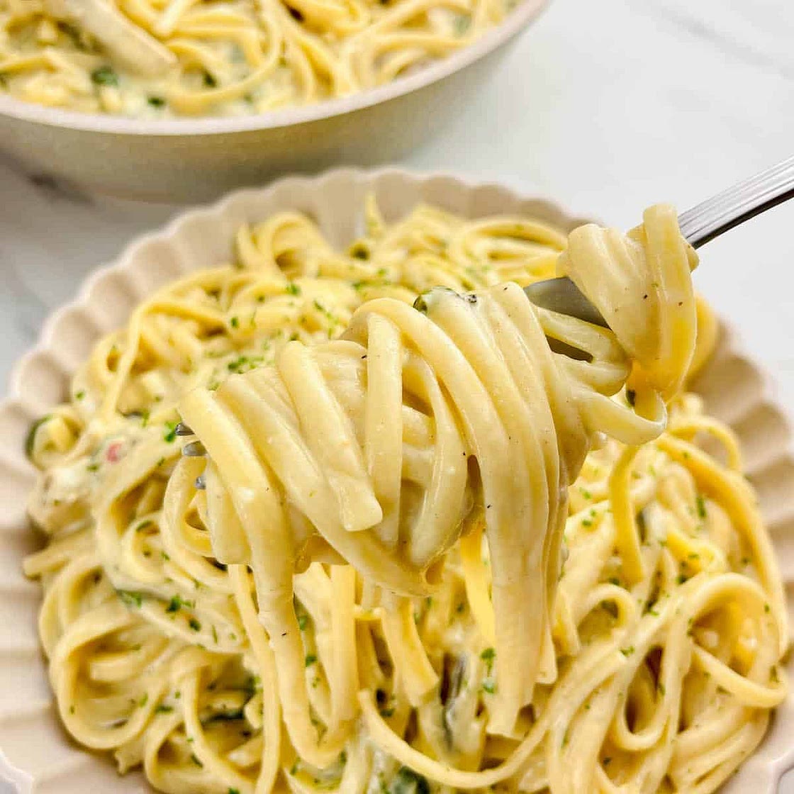 Chicken and Spinach Linguine