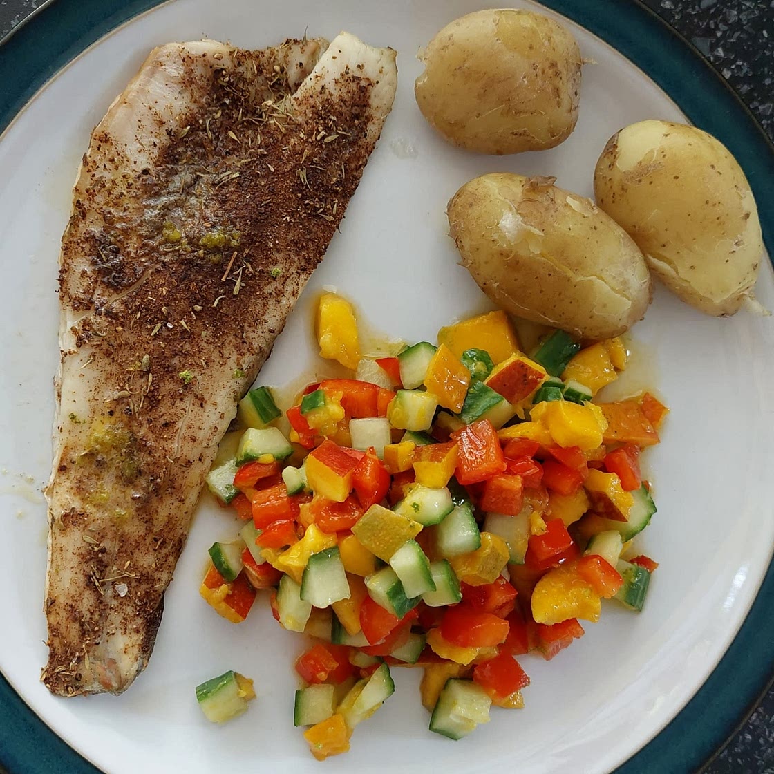 Spiced fish and Salsa