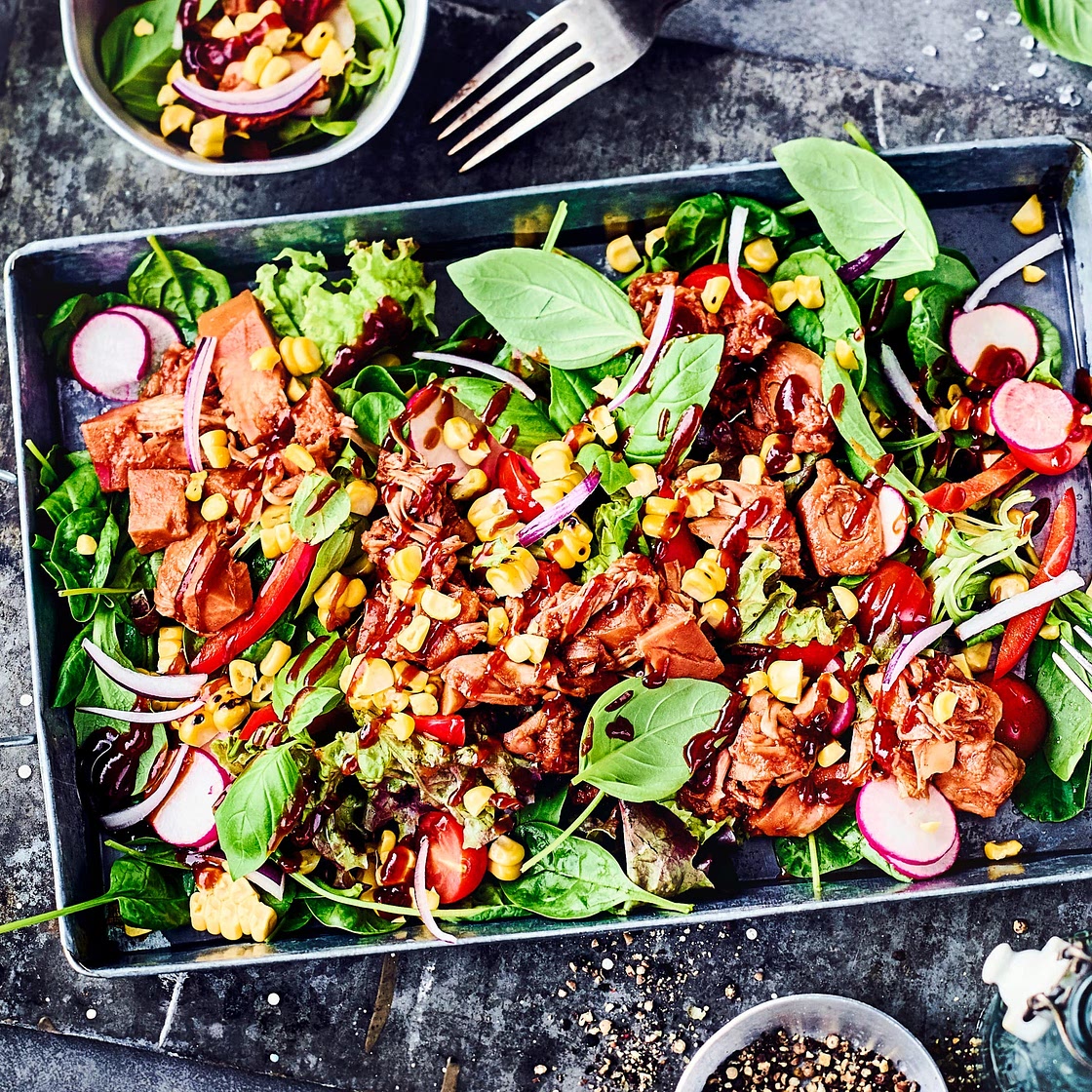Jackfruit-Pulled-BBQ-Salat