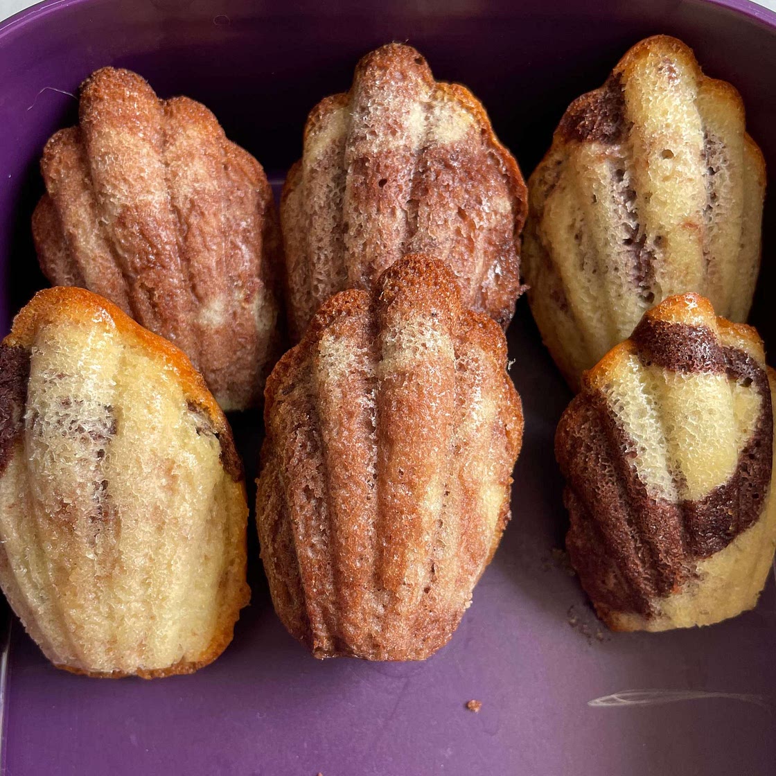 Marbled madeleines