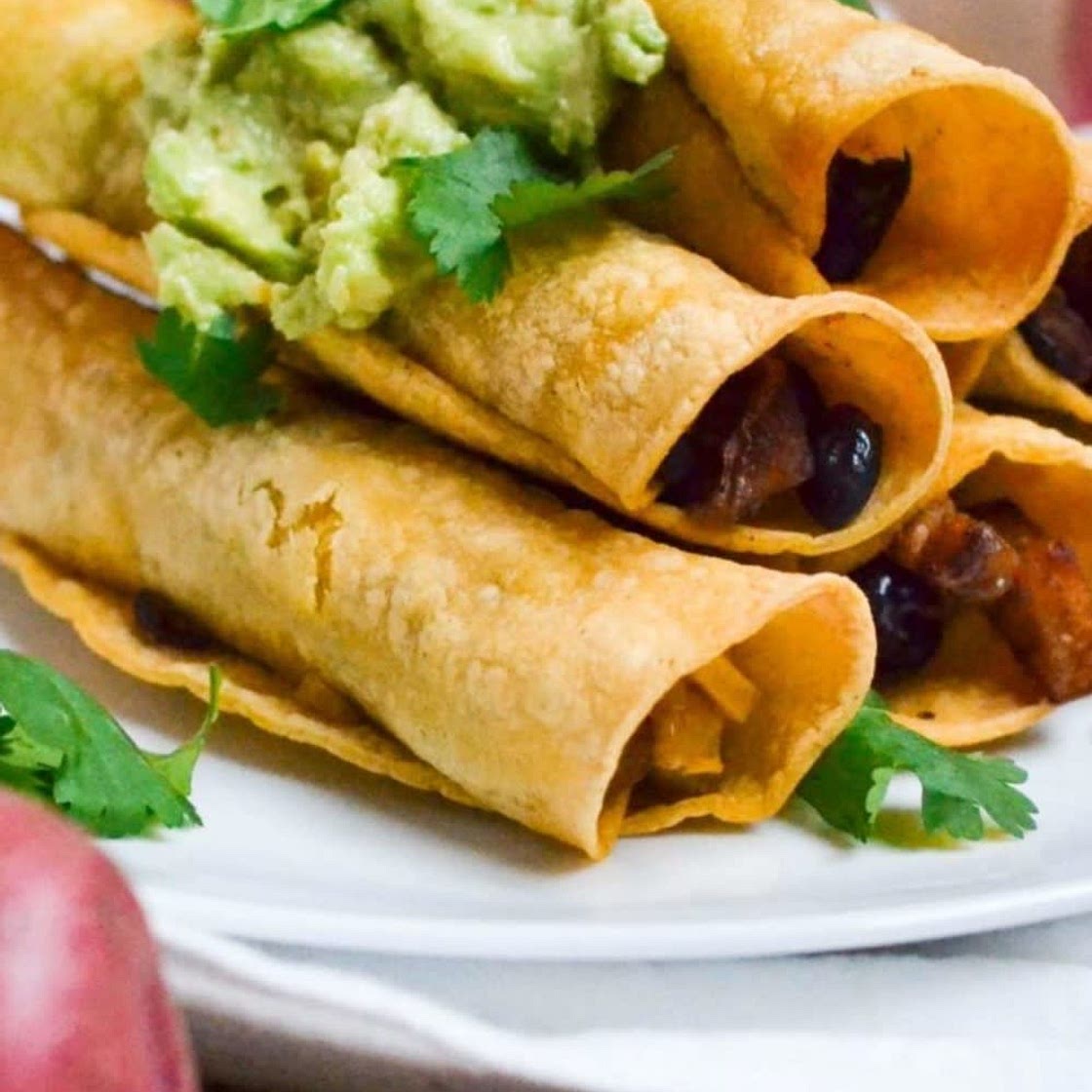 Red Potato and Black Bean Taquitos