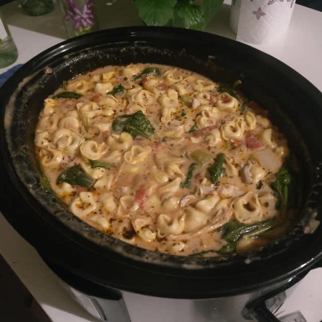 Tortellini chicken soup
