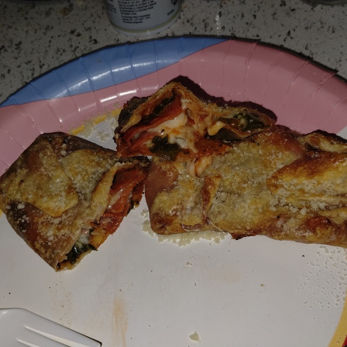 Air fryer pizza pockets.