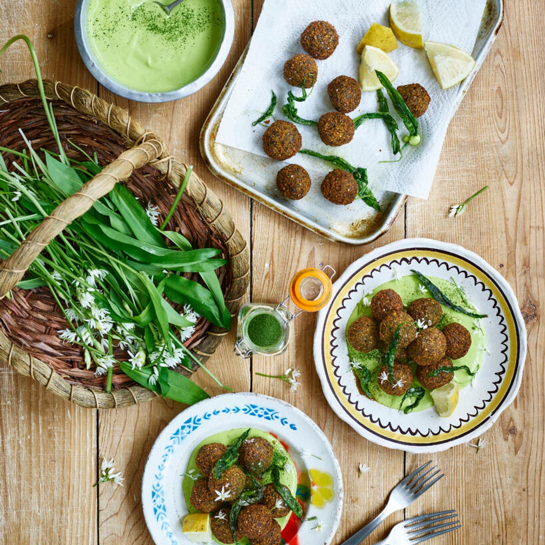 Wild Garlic Falafel - Gaz Oakley