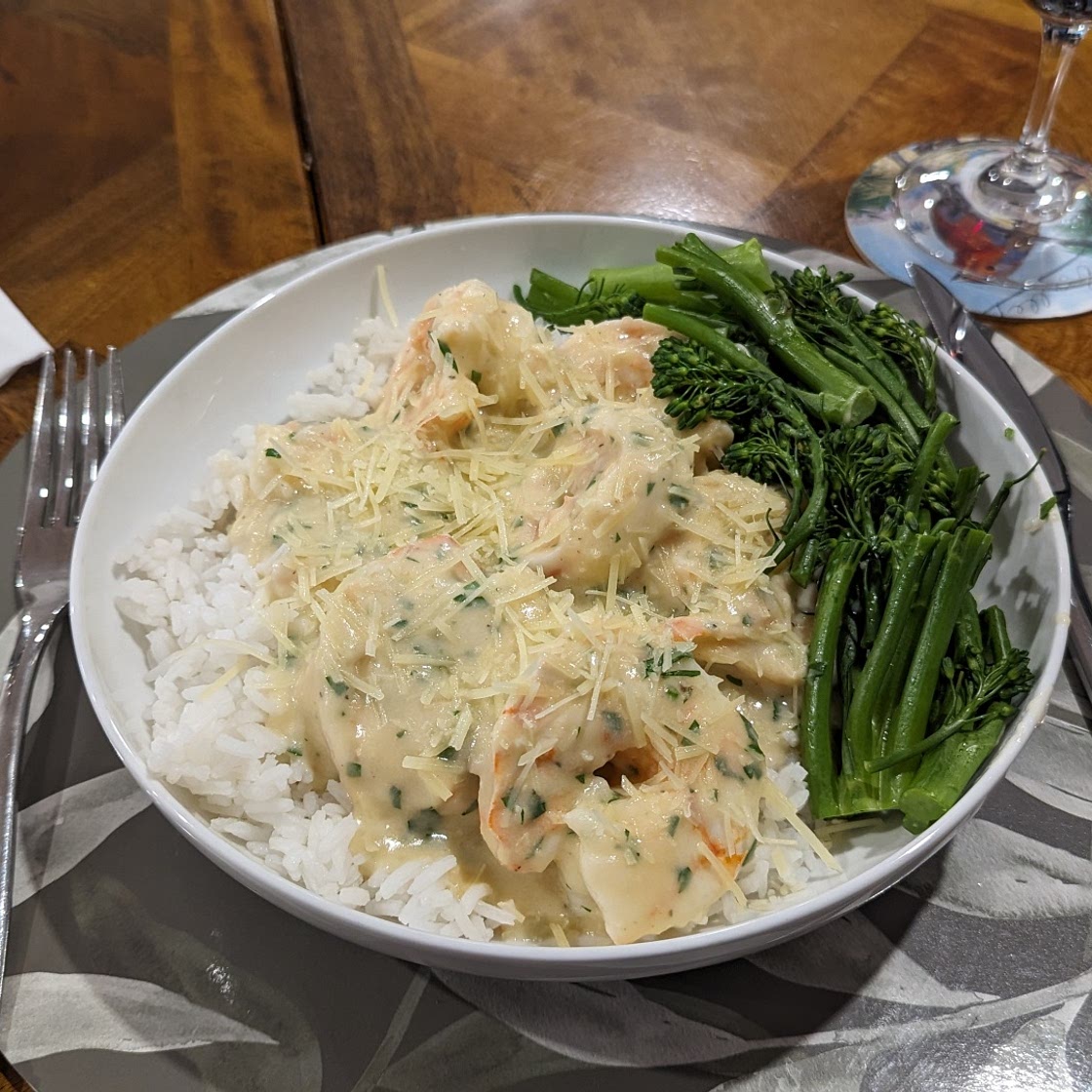 Creamy Garlic Prawns