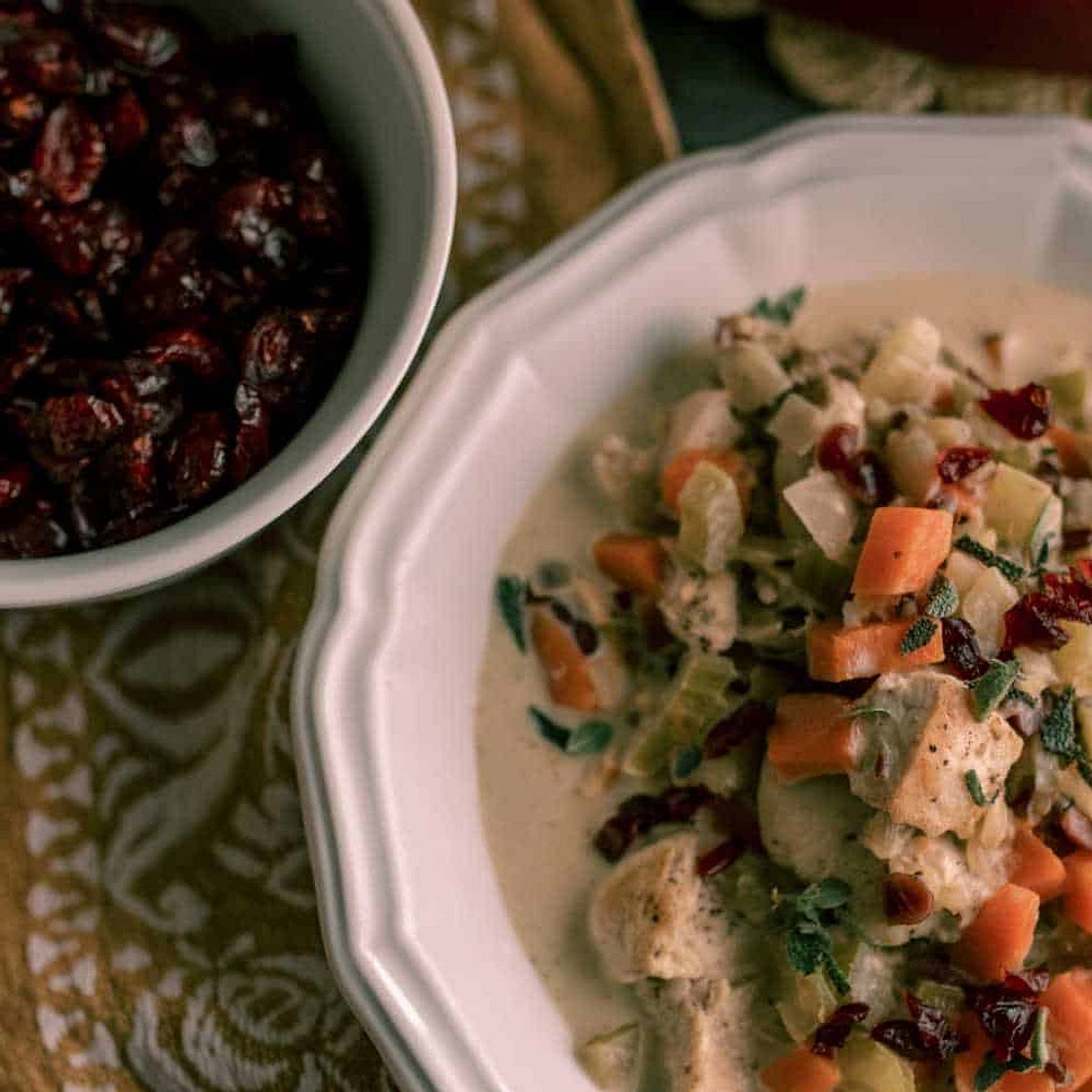 Cranberry Wild Rice Chicken Soup