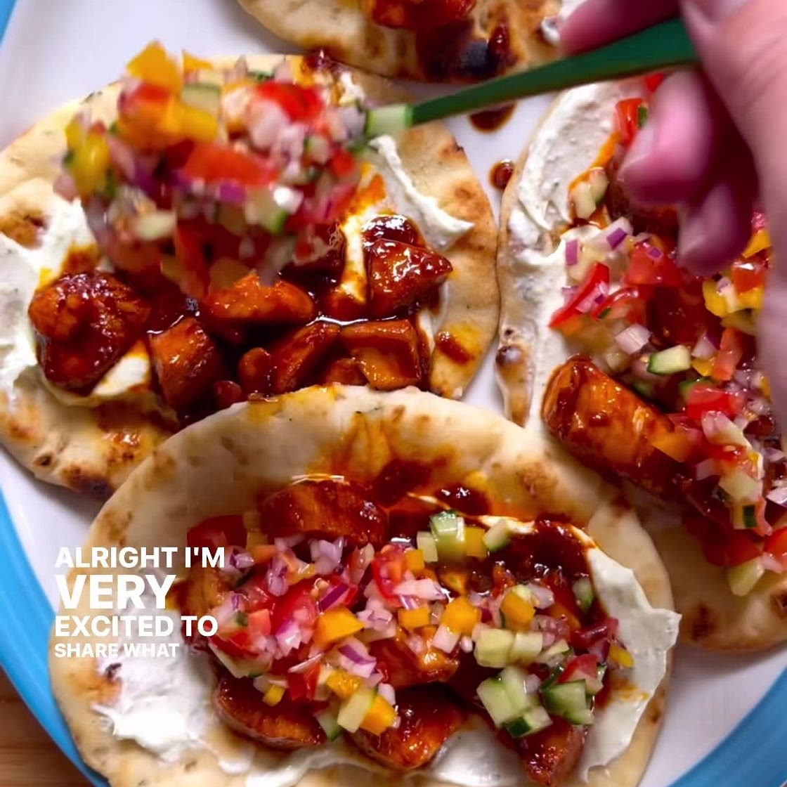 Honey Garlic Chicken Pita with Whipped Feta