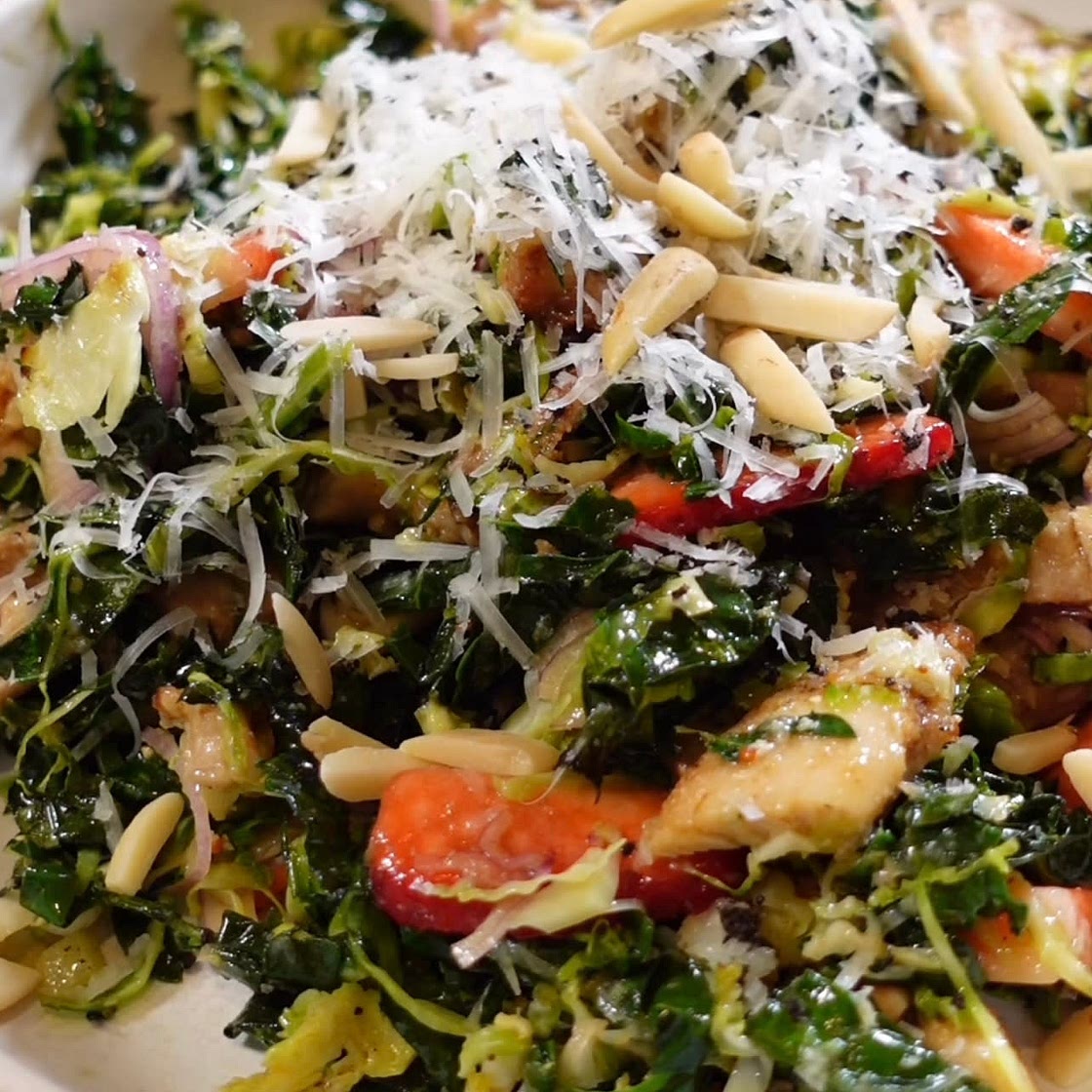 Strawberry Balsamic Kale Salad