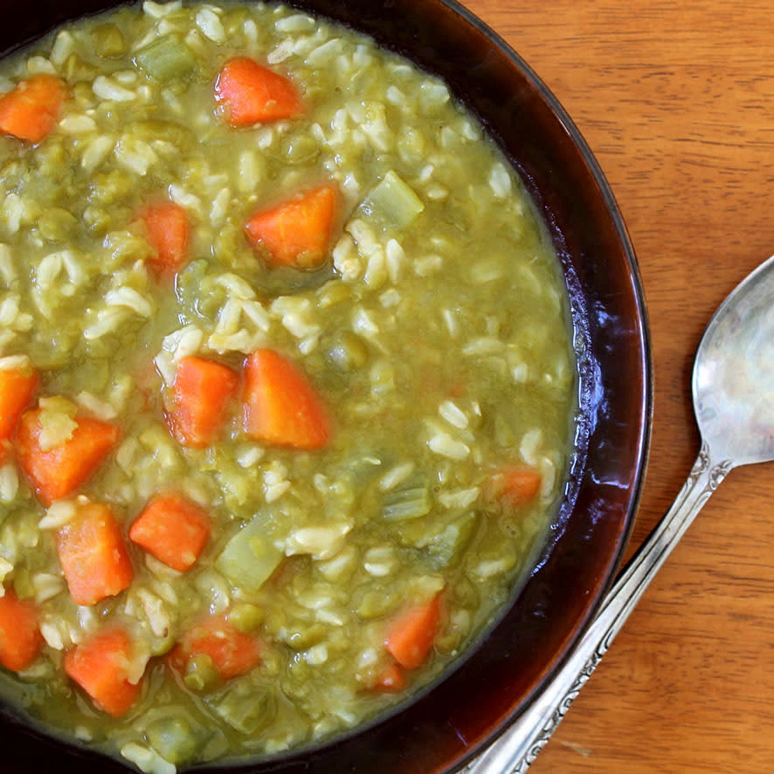 Split Pea and Brown Rice Soup