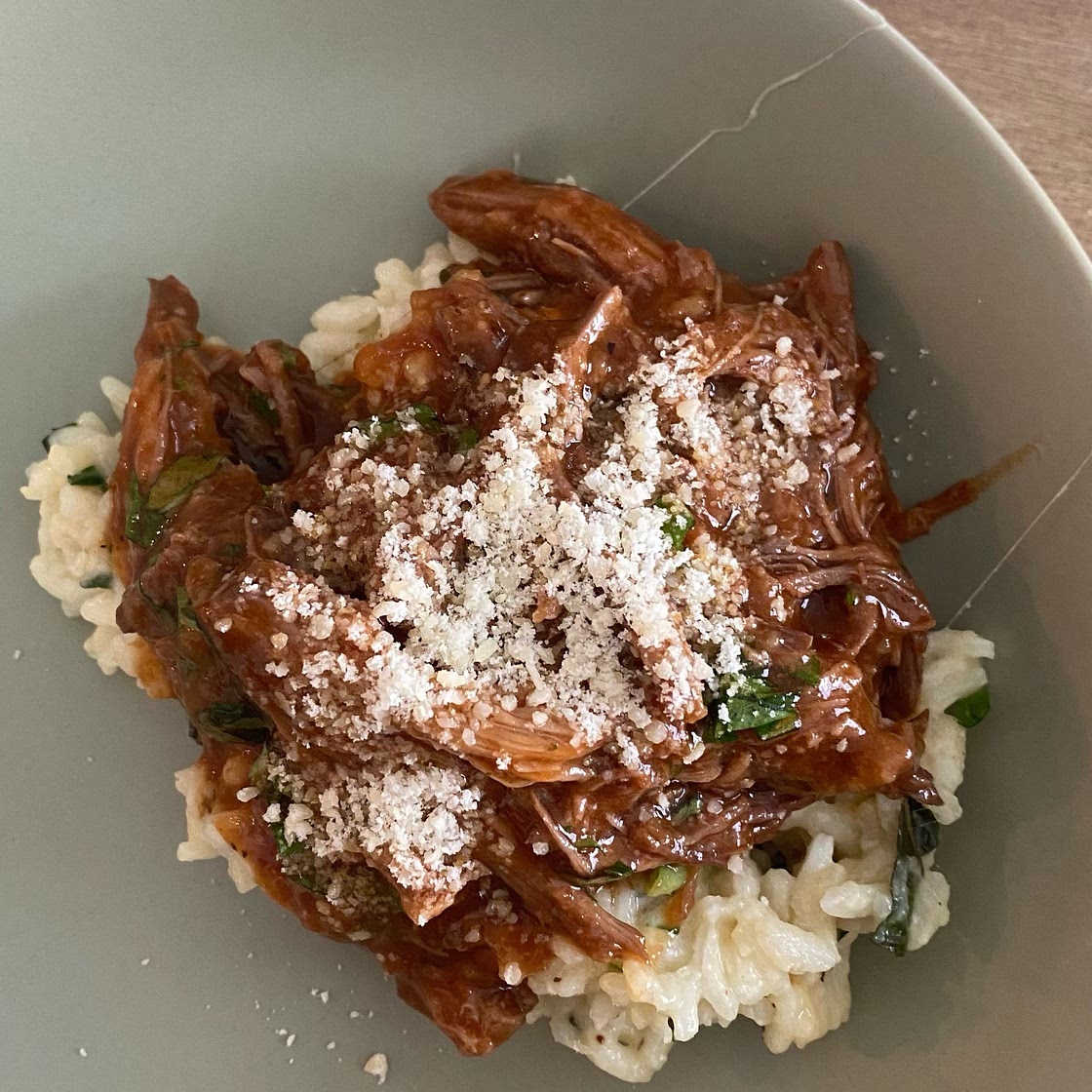 Italian Pot Roast & Parmesan Risotto