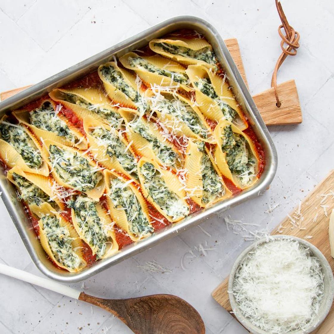 Conchiglioni mit Ricotta-Spinat-Füllung