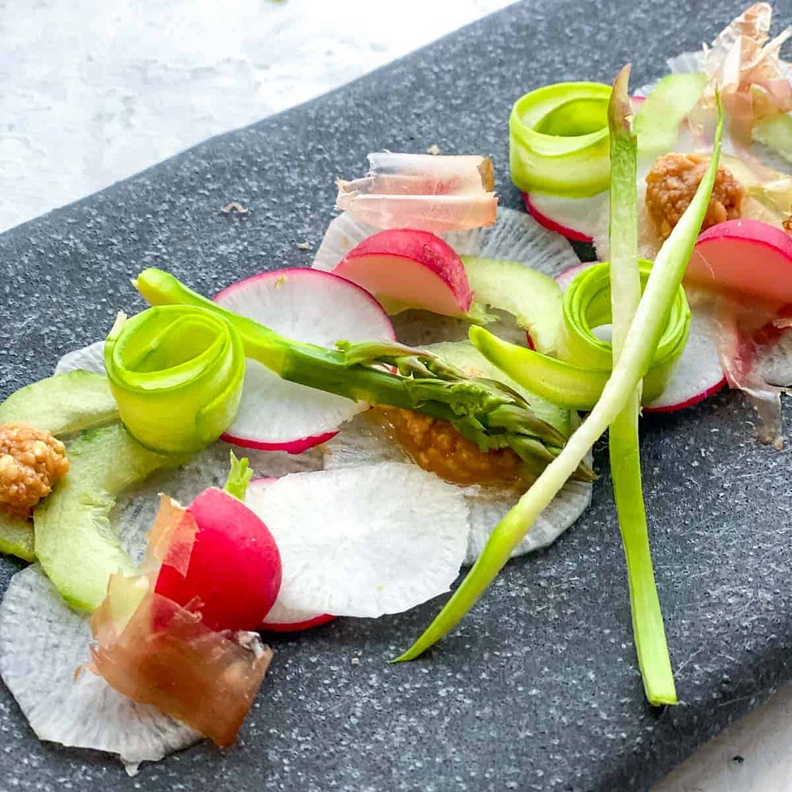 Shaved Asparagus and Daikon Salad