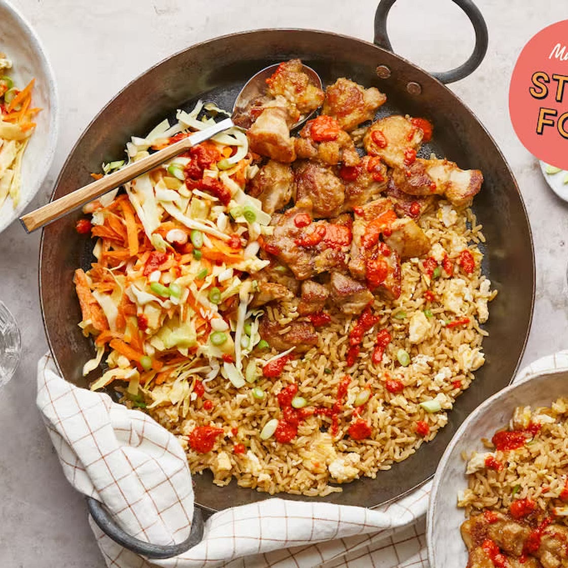 Japanese-style Chicken Karaage & Egg Fried Rice
