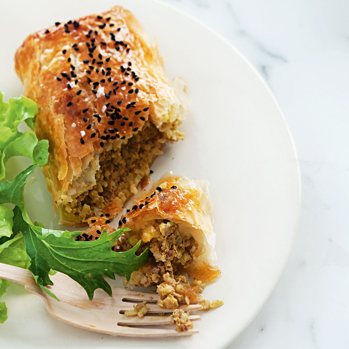 Lamb biryani rolls