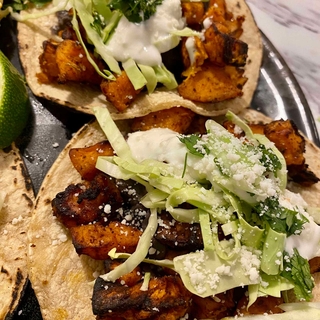 Spicy Sweet Potato & Black Bean Tacos