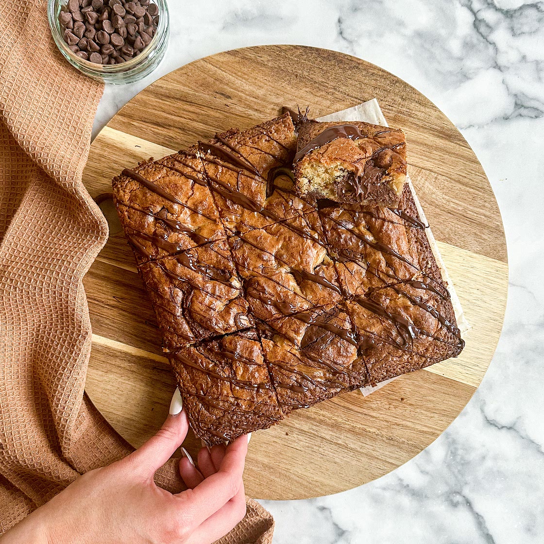 Nutella Swirl Blondies