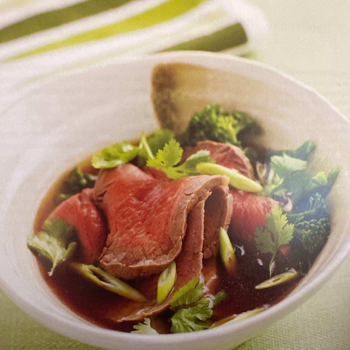 Soy and ginger beef with broccolini