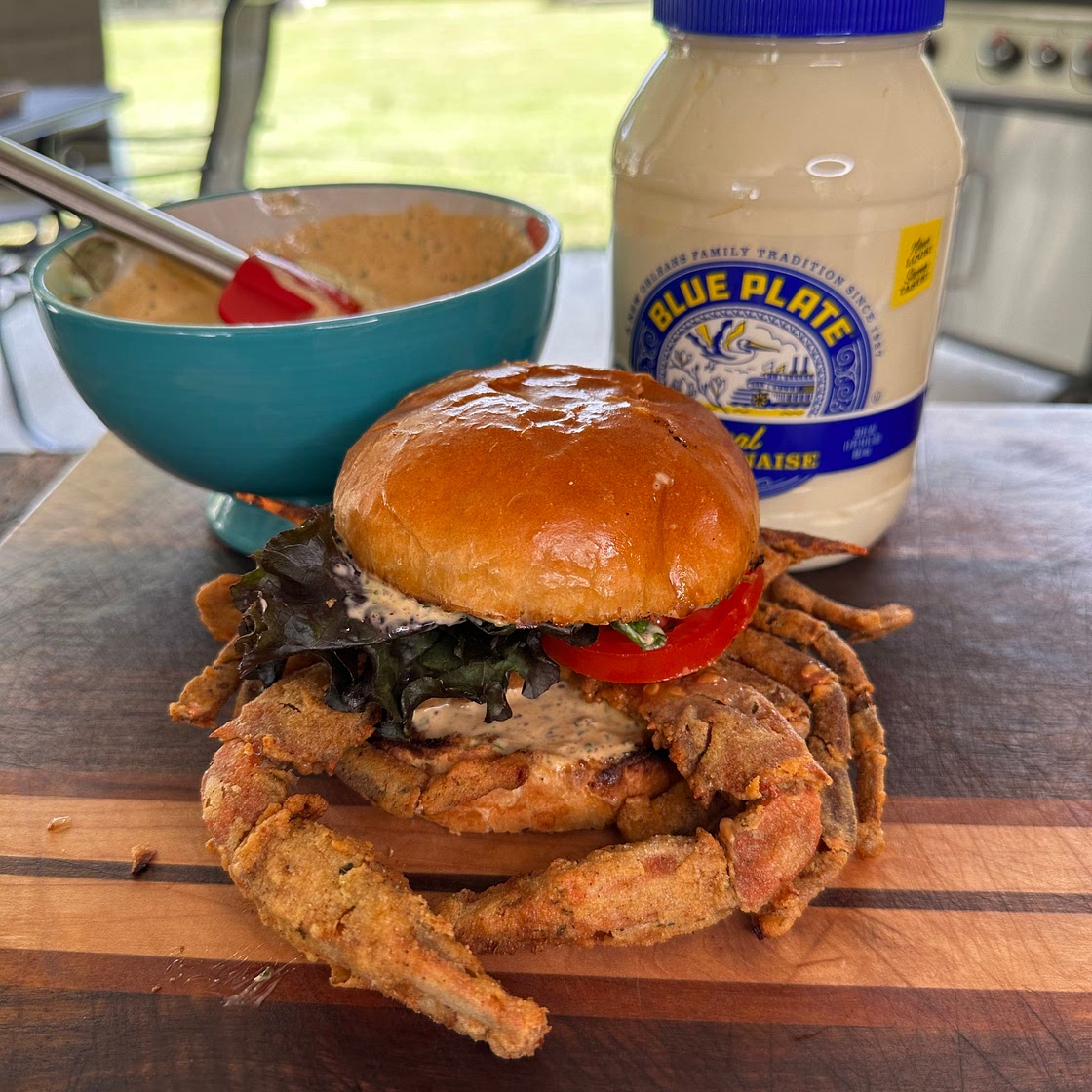 SOFT SHELL CRAB SANDWICH WITH SPICY REMOULADE