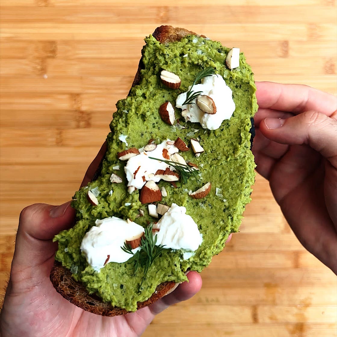Summery Green Pea Toast