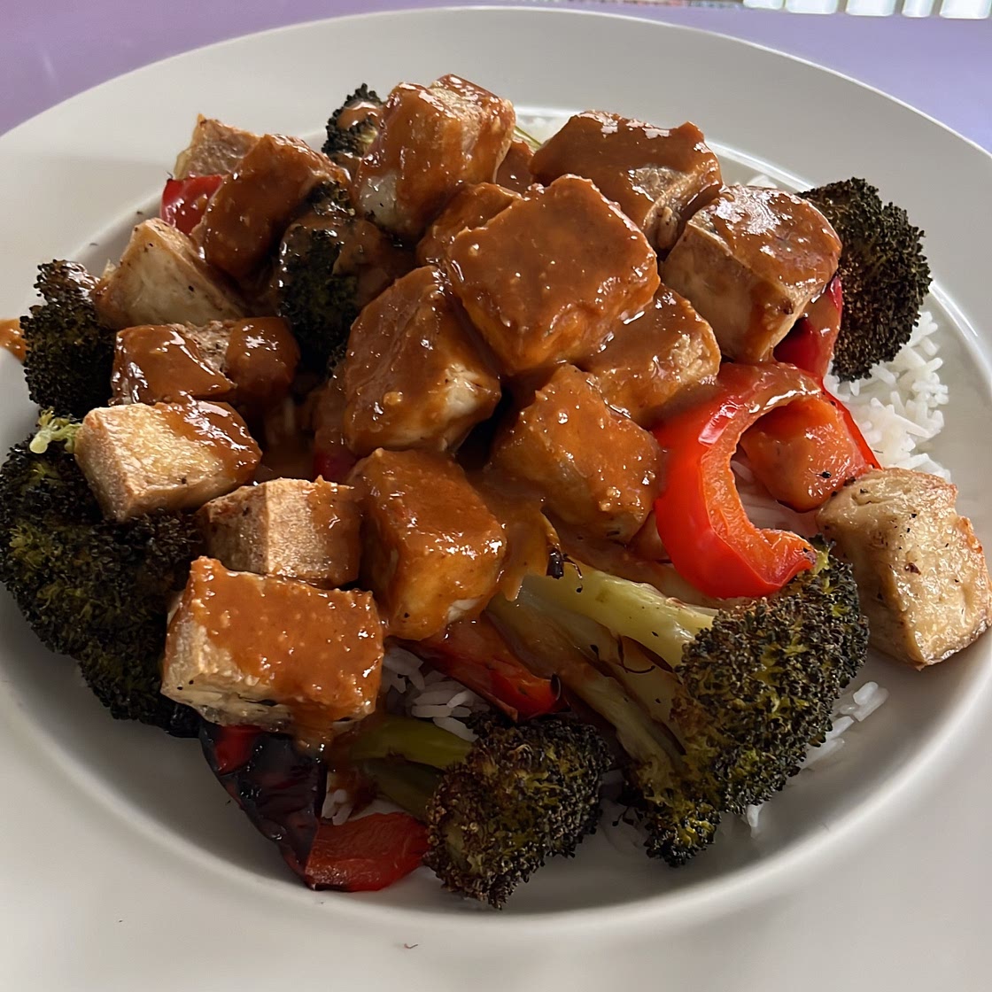 Spicy Peanut Tofu Bowls