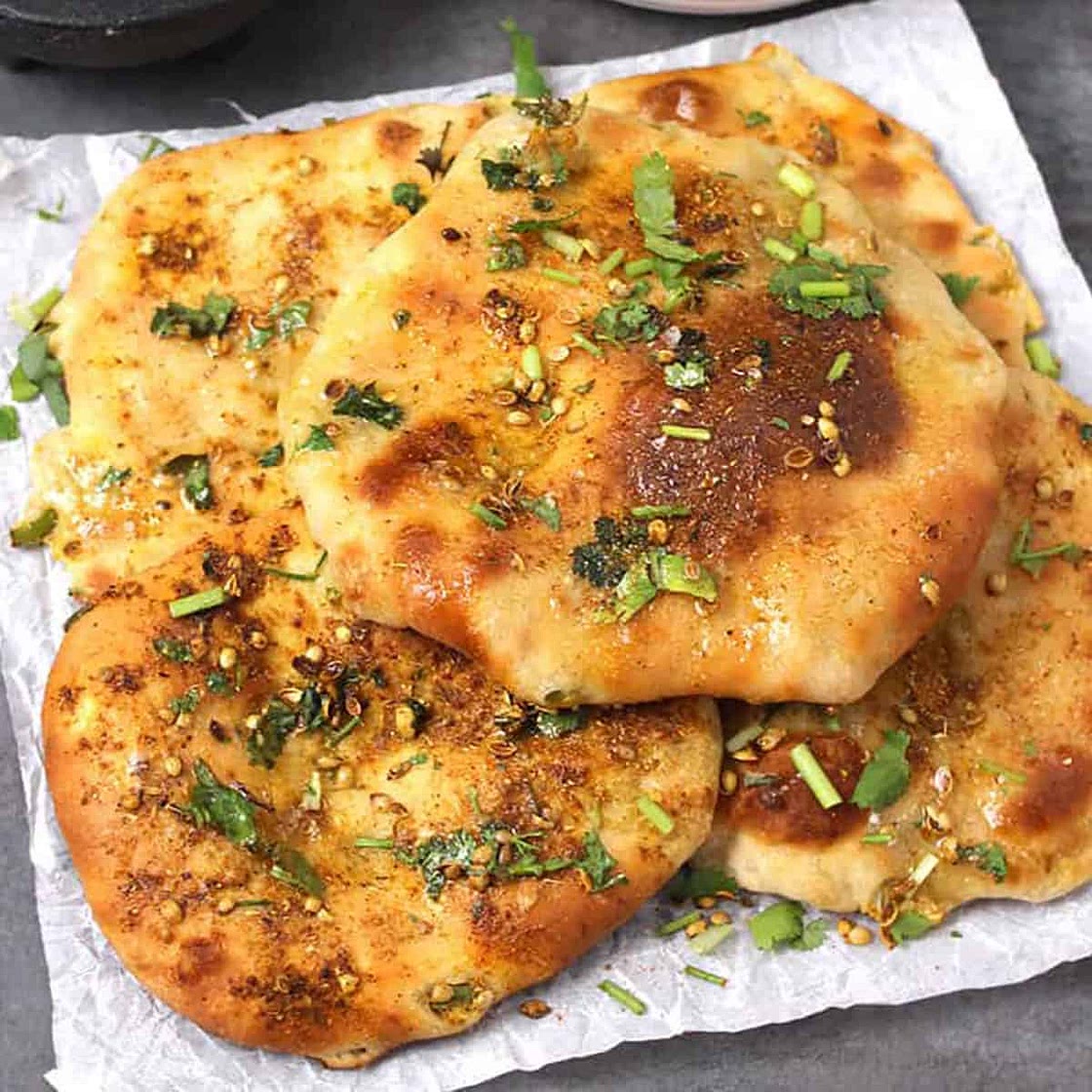 Amritsari Kulcha | Stuffed Aloo Onion Kulcha