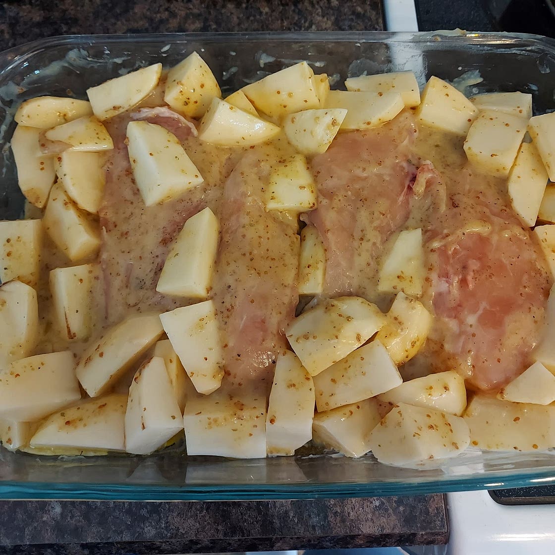 Baked Honey Dijon Chicken and Potatoes
