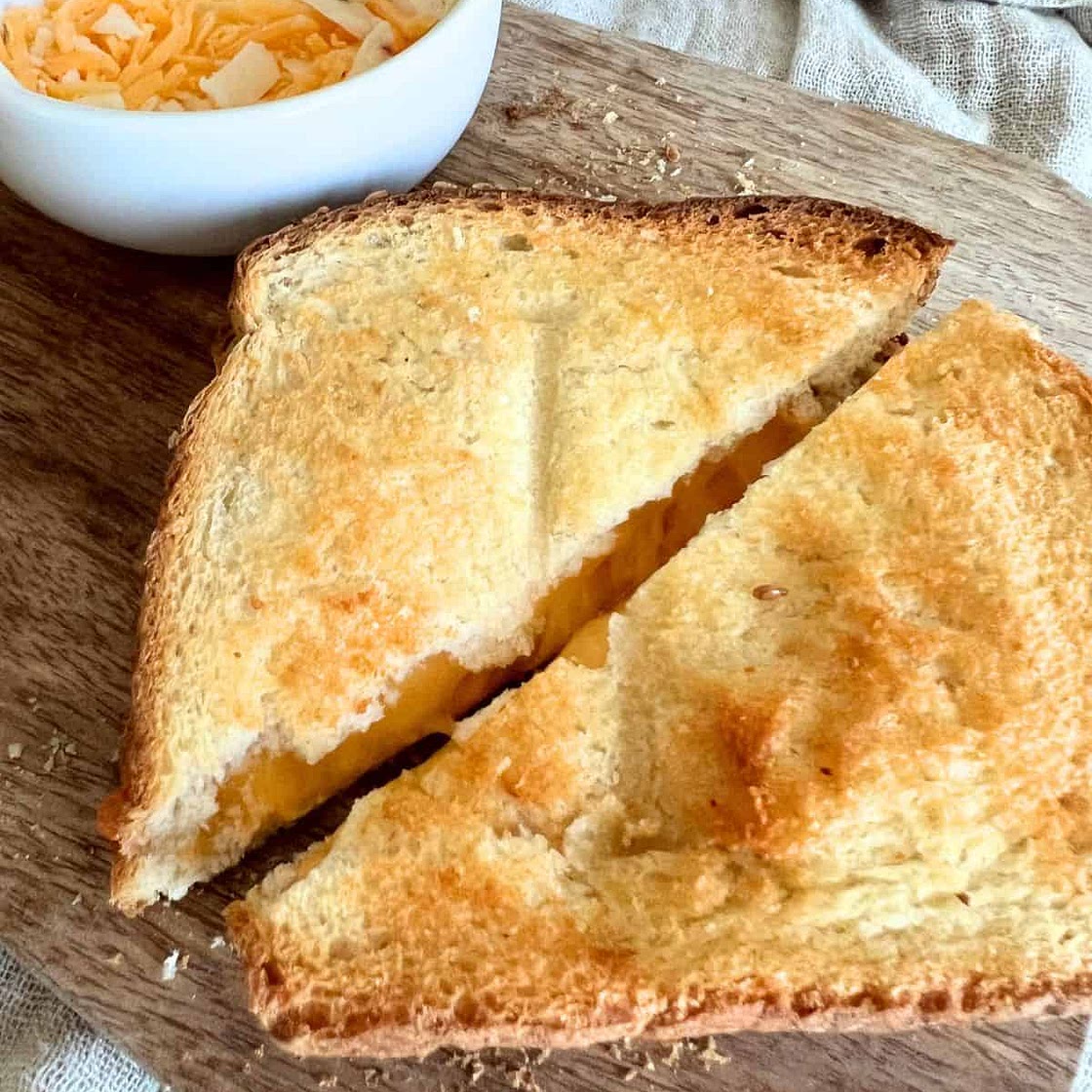 Air Fryer Grilled Cheese with Mayo