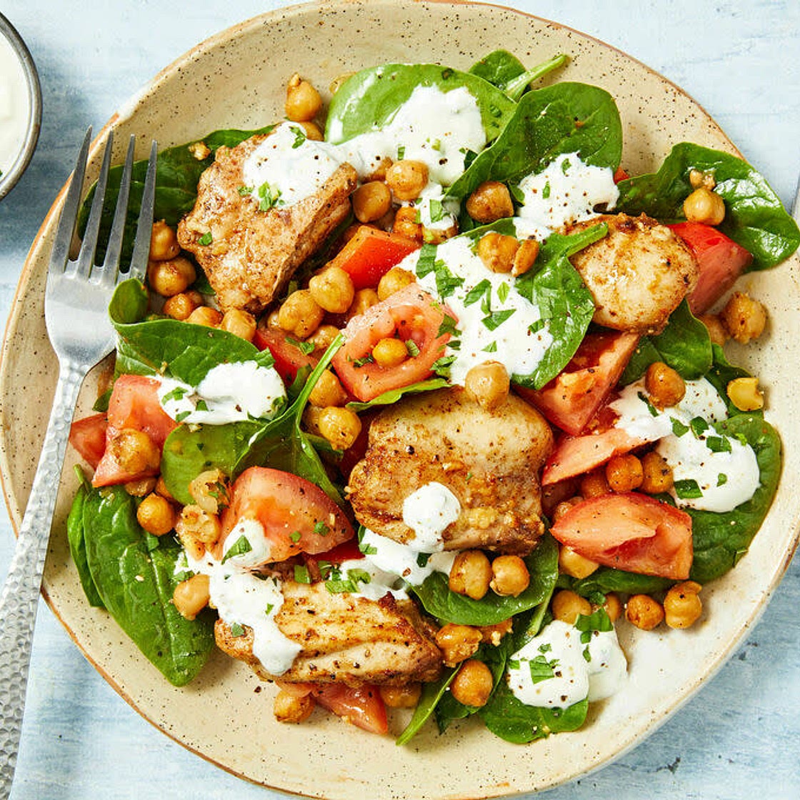Persian Chicken with Spinach, Mint & Chickpeas