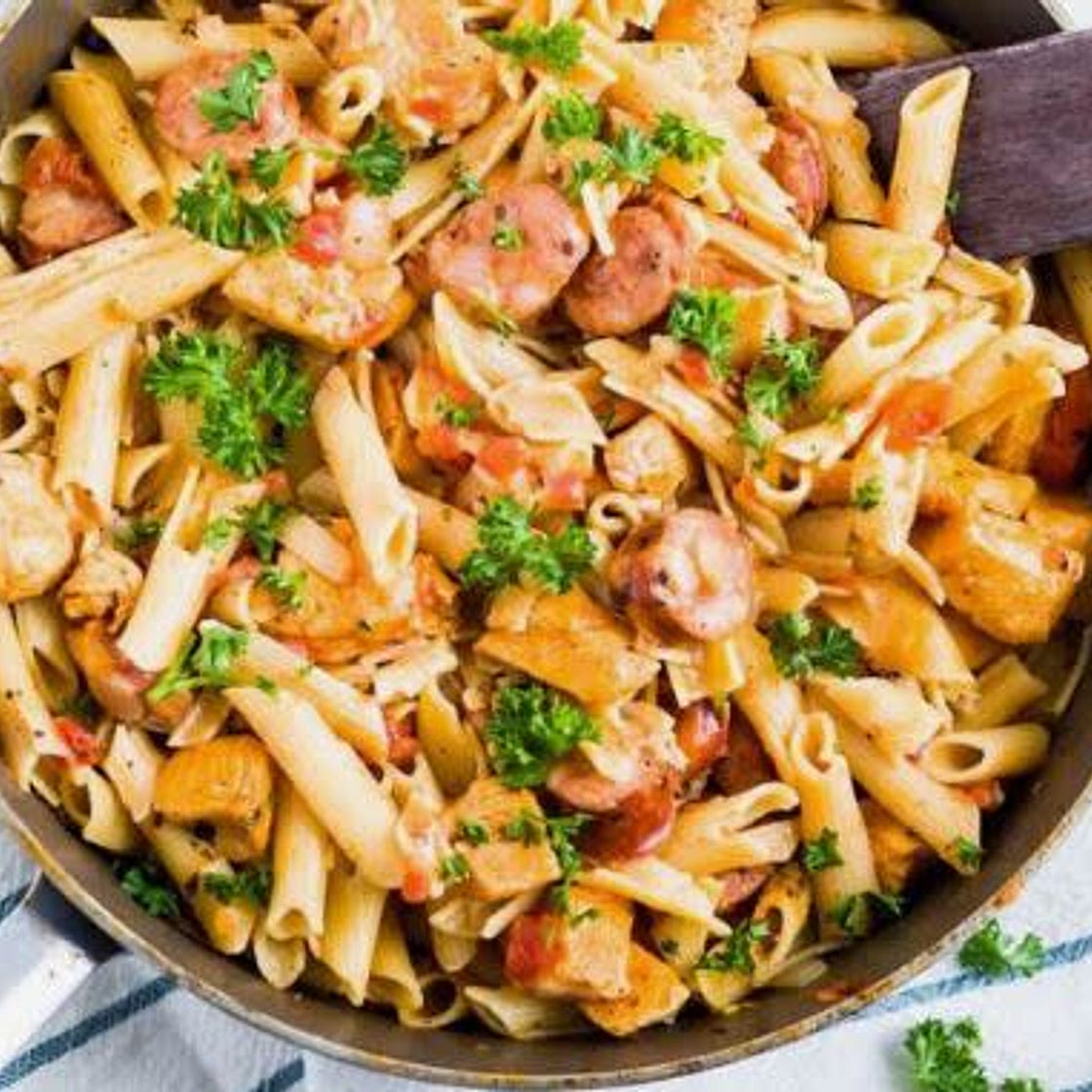 Creamy Cajun Chickpea Pasta