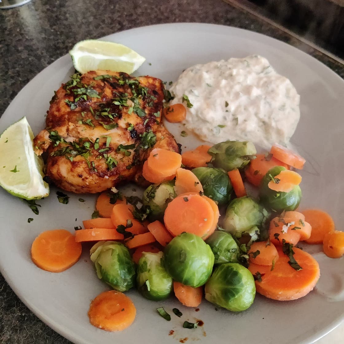 Chili-Lime Grilled Chicken with Cucumber-Mint Sauce