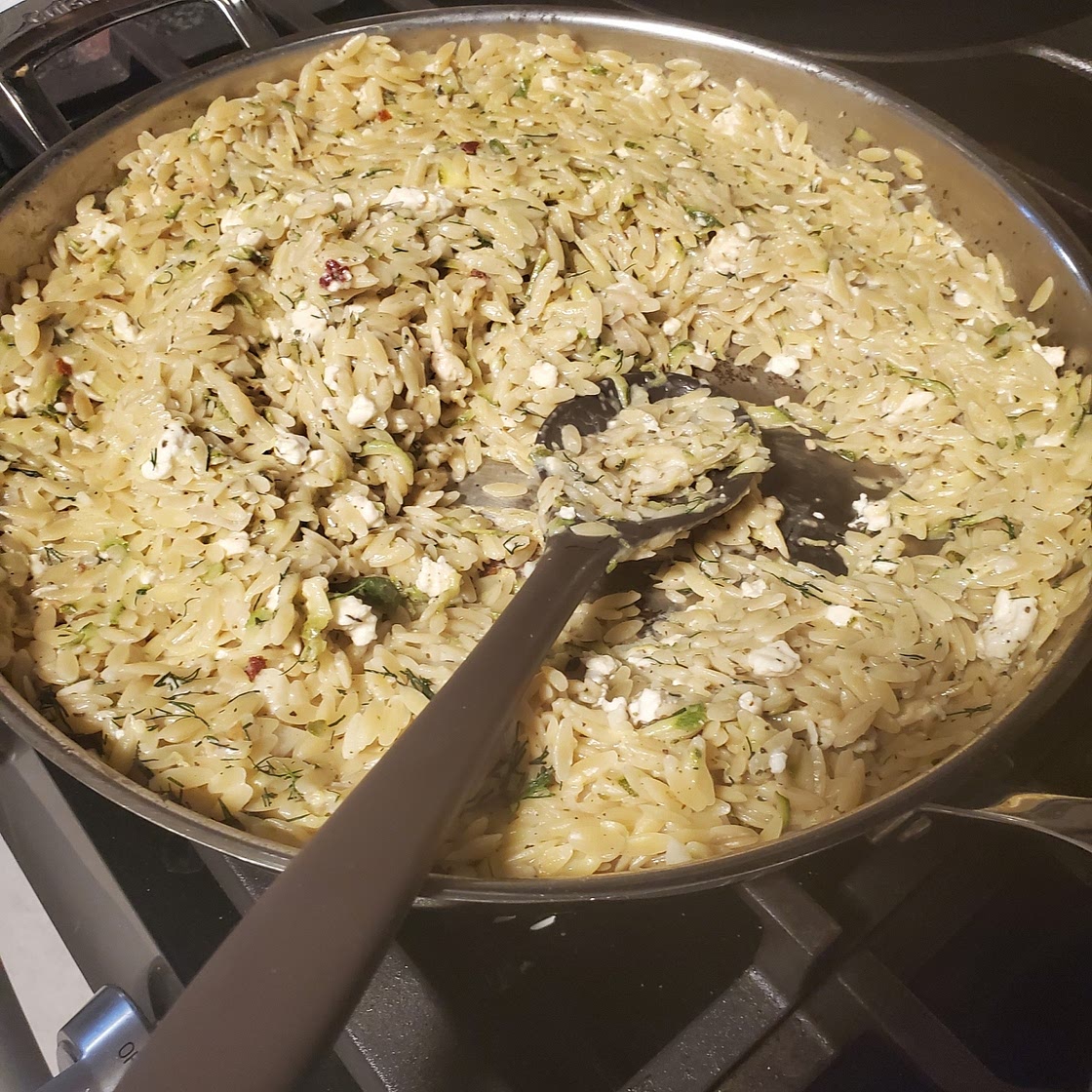 Creamy Lemon Feta Zucchini Orzo