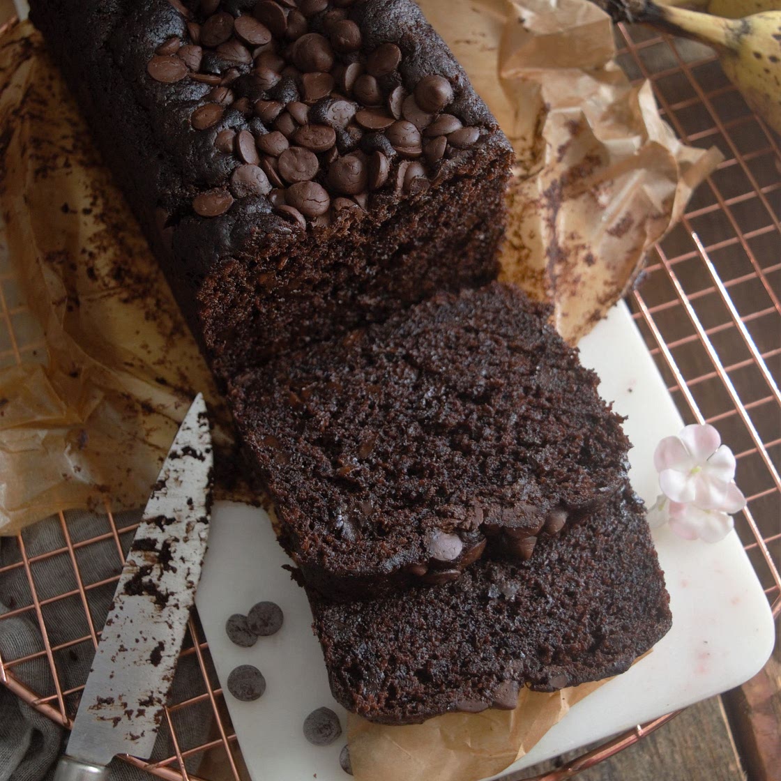 Pan de chocolate y plátano