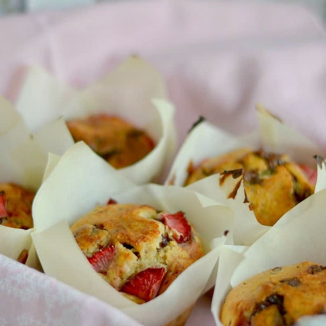 Muffins de frutilla