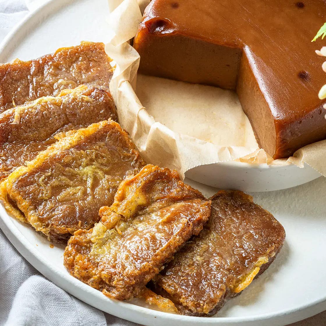Pan Fried Sweet Rice Cake