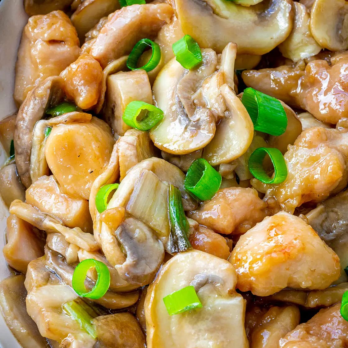 Chicken and mushroom stir fry